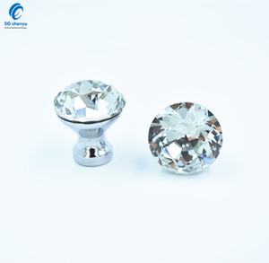 China Manufacture Cheap 1 Inch Decorative Natural Colour <strong>Cabinet</strong> <strong>Crystal</strong> <strong>Knobs</strong> Handles - Product Image 3