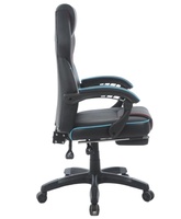 Chaise élévatrice Spider Chaise de course de jeu PC pivotante confortable en acier inoxydable et cuir synthétique avec repose-pieds