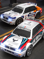 Voiture RC de drift 4x4 haute vitesse 1:24, télécommandée 2.4G, avec éclairage LED, vitesse réglable, véhicule de drift pour hobby, jouet