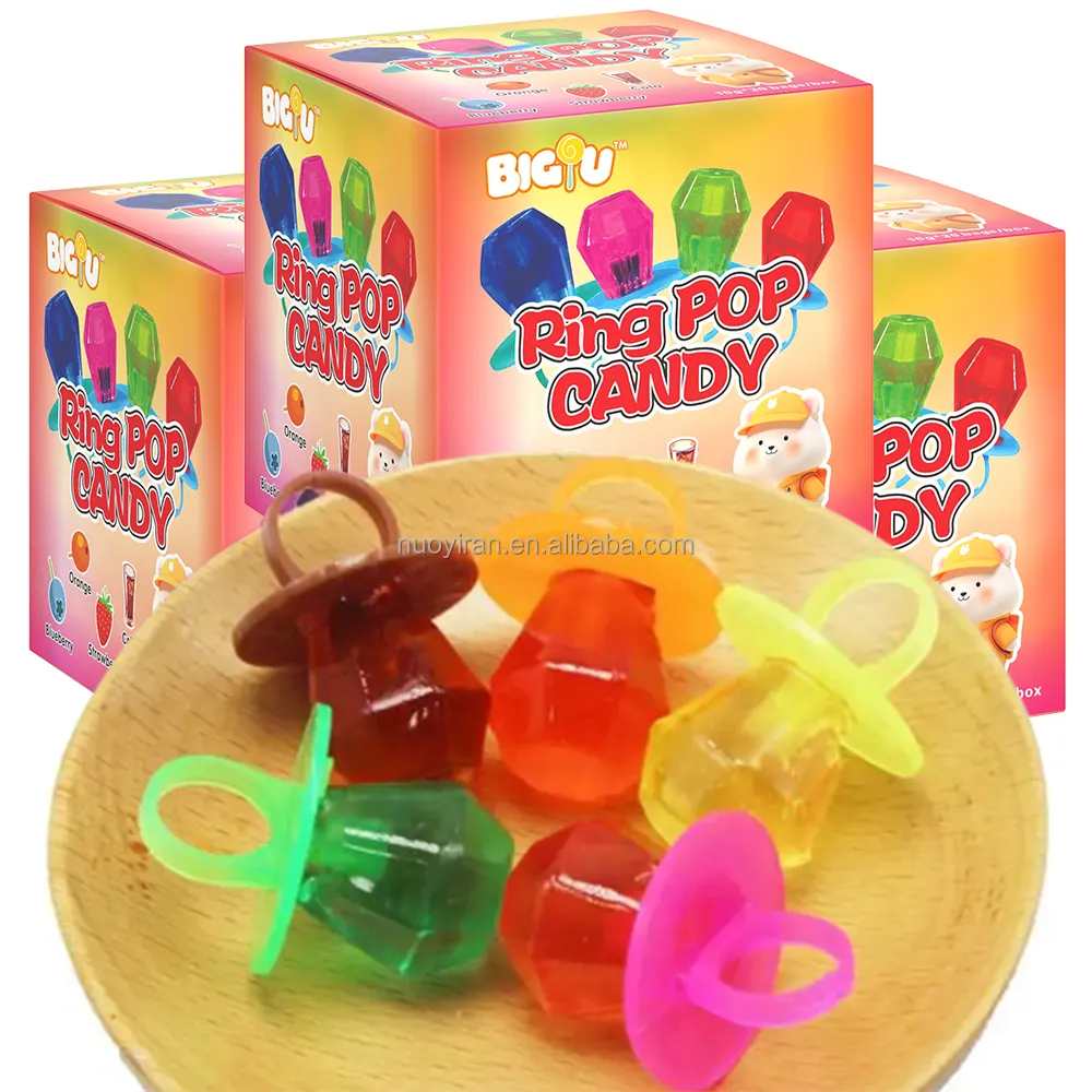 لعبة خواتم للبيع بالجملة من المصنع حلوى ماسية خواتم حلوى مصاصة حلوى مصاصة