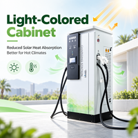 Chargeur rapide pour véhicules électriques HAIDIRA 120-400 kW avec armoire de couleur claire pour climat chaud