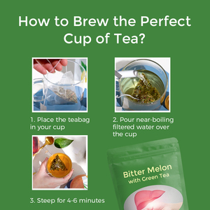 Thé détoxifiant pour le foie à base <span class=keywords><strong>de</strong></span> melon amer, soutien naturel personnalisé pour la santé et la fonction hépatique - Product Image 4