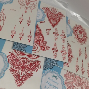 Nouveau produit en gros, <span class=keywords><strong>tatouage</strong></span> temporaire au henné rouge, dentelle, <span class=keywords><strong>tatouage</strong></span> <span class=keywords><strong>sexy</strong></span> pour femmes, art corporel, <span class=keywords><strong>tatouage</strong></span> au henné, autocollant pour les mains - Product Image 5