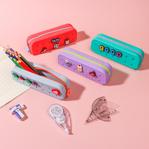 Étui à crayons multifonction en silicone, nouvelle boîte à crayons en silicone mignonne, pochette de rangement créative pour fournitures scolaires et de bureau DIY - Product Image 4