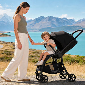 Poussette 3-en-1 pour bébé, grandes roues, paysage élevé, jeu, fonctionnement à pièces, cadre en alliage d'aluminium, design pliable rapide, léger, charge de 20 kg - Product Image 1