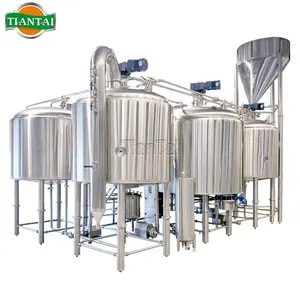 Calefacción eléctrica de acero inoxidable, planta de cerveza con bajo costo de equipo de microcervecería, 1200L, 12HL, 10BBL, 2 recipientes