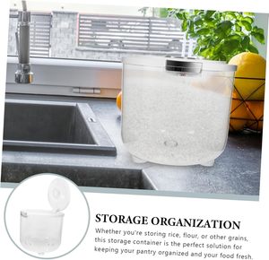 Distributeur de riz en plastique de grande capacité et récipient de stockage 5kg 10kg 15kg seau à grains pour usage en cuisine - Product Image 3