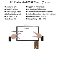 Écran LCD Innolux 8,0 pouces 1280*720 WXGA DJ080IA-11A Panneau de commande de mouvement CNC Modules LCD 8 pouces
