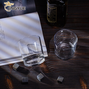 Juego de 4 piedras de whisky de granito natural vintage y 11oz de cóctel para beber whisky en exquisita caja de madera - Product Image 6