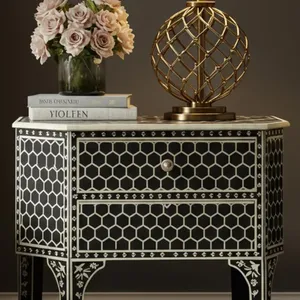 Handmade Bone Inlay Drawer <b>Chest</b> with Polished Finish for Modern Home Decor Available at Affordable Price - Product Image 3