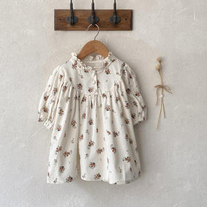 Jennybebe夏の幼児女の子プリント花ロンパーバブルスリーブドレスコットンベビー服 - Product Image 5