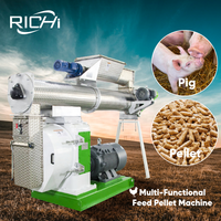 Machine de granulation d'aliments pour porcs RICHI - Machine de granulation d'aliments pour porcs personnalisée gratuite 3 tonnes par heure