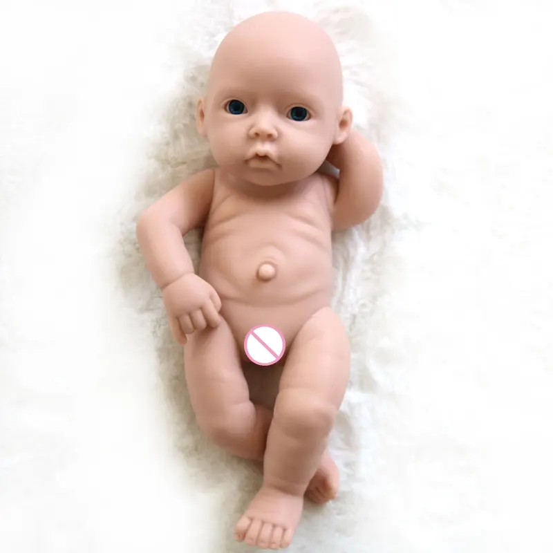 Poupée bébé Reborn en Silicone, taille de 26 CM, 0.78 kg, sans peinture, inachevé, jouets vides et réalistes, DIY