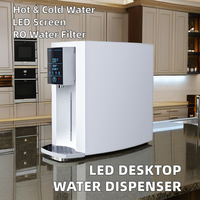 Affichage LED Distributeur d'eau à osmose inverse Purificateur électrique Système d'eau bouillie à la glace Usage domestique Boîtier plastique Hôtels