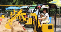 Machines de construction WZD-11 jeu de simulation parc d'attractions électrique enfants pelle enfants Mini Digger Ride