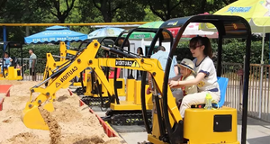 WZD-11 Bouwmachines Simulatie Spel Pretpark Elektrische Kinderen Graafmachine Kids <span class=keywords><strong>Mini</strong></span> Digger Rit - Product Image 3