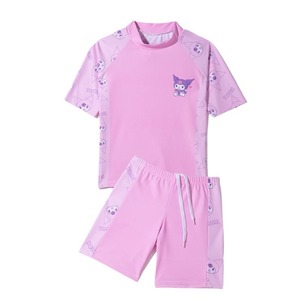 Maillots de bain pour enfants à manches courtes et pantalon court, tailles pour tout-petits/jeunes, combinaison de surf à séchage rapide - Product Image 3