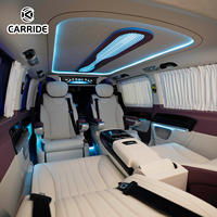 Carride Vito - Accessoires intérieurs de luxe portables pour voiture - Accessoires MPV - Sièges inclinables VIP en cuir Nappa orange vif - Starlight