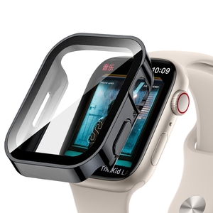 Étui étanche électro-plaqué <span class=keywords><strong>pour</strong></span> <span class=keywords><strong>Apple</strong></span> <span class=keywords><strong>Watch</strong></span> <span class=keywords><strong>Ultra</strong></span> 49 mm, séries 11, 10, 46 mm, 45 mm, 44 mm, 40 mm, <span class=keywords><strong>coque</strong></span> en verre trempé <span class=keywords><strong>pour</strong></span> IWatch - Product Image 2