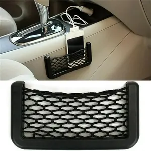 Universal <strong>Car</strong> Back Baskets Rear Mesh Organizer Storage Bag Auto Paste Net Pocket Sticky Mobile Phone Holder Net <strong>Car</strong> <strong>Accessories</strong> - Product Image 2