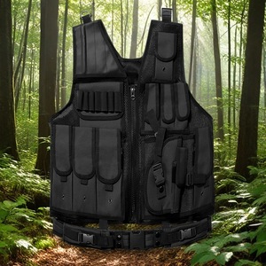 900D Oxford Camouflage Multi-Pocket Outdoor Tool <b>Storage</b> Vest Physiological Curve Back Zipper & Hasp Unisex Work Waistcoat - Product Image 6