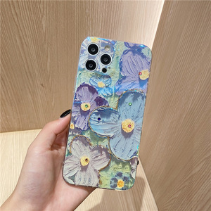 Custodie carine pittura a olio Cartoon Tu-lip custodia per telefono moda semplice antiurto in stile coreano per iPhone 14 Pro Max - Product Image 2