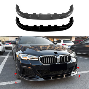 Bmw 5 Series G30 G31 Lci M Sport Front Lip Splitter Piano Black Carbon Fiber Texture Abs One Piece Modification - Product Image 1