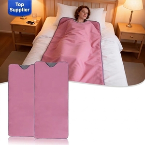 Couverture de sauna infrarouge professionnelle <span class=keywords><strong>Eyco</strong></span> Home, enveloppante, avec fermeture éclair et trous pour les bras, pour soulager les douleurs corporelles - Product Image 1