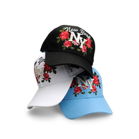 Casquettes de baseball blanches brodées de marque privée, design tendance, en stock
