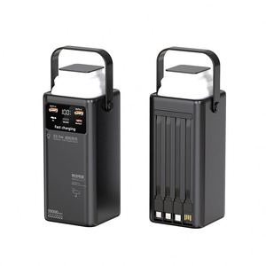 Banco de Energía Portátil de Carga Rápida Tipo-C Pd22.5W de 50000 mAh de Alta Capacidad con 4 Cables y Luz LED Potente para Exteriores - Product Image 1