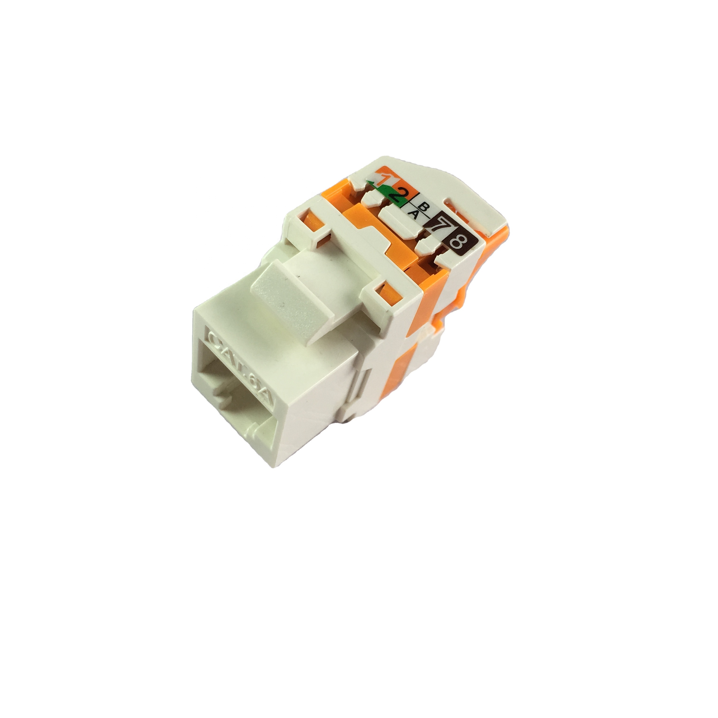 Роторный Тип UTP безинструментальный RJ45 cat6A Keystone Jack с вращающимся замком