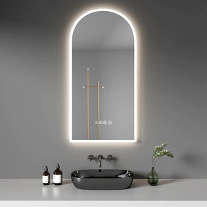 Modern Asymmetrical Irregular LED Wall <strong>Mirror</strong> Touch Switch For Salon Bathroom Living Room Entryway Vanity Hotel Wall Decoration - Product Image 2