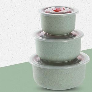 Juego de Recipientes para Almacenamiento de Alimentos con Indicador de Fecha, Ecológicos, de Paja de Trigo, 3 Piezas, 300ml, 500ml, 900ml - Product Image 2