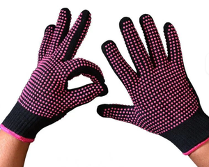 Bonitos guantes antideslizantes calibre 10 colores PVC punteado negro algodón tejido guantes de trabajo guantes de mano para jardín - Product Image 3