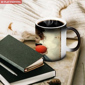 Frosted Black 11oz <b>Ceramic</b> <b>Mug</b> Heat Activated Cup Indoor Outdoor Use - Product Image 3