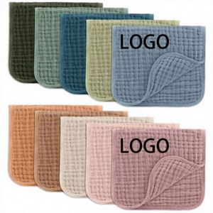 Lingettes à écoulement pour bébé en mousseline 100% coton, grand format, 6 couches, ultra absorbantes, sûres et douces, avec logo personnalisé, pour les éclaboussures et les salissures, serviette éponge de bain pour bébé - Product Image 1