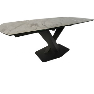 Ý thiết kế tối giản đồ nội thất bằng đá cẩm thạch nhìn mới gốm hàng đầu bàn ăn mở rộng - Product Image 2