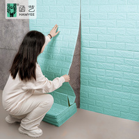Papier peint 3d Mousse Stickers muraux Plantes Imperméable Pe Foam Looking Panel Pared Wall Decor Brique Pvc Ceiling 3d Wallpaper Panel