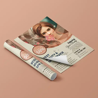 Carte postale publicitaire double face A5 A6 en papier cartonné kraft, avec impression personnalisée et pelliculage brillant de luxe