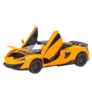 1:32 McLaren 600LT Car Model Toys Diecast Alloy Pullback Simulation Vehicles Sound Light Hot Wheels Car For Children Souvenir