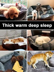 Flannel Chắp Vá Xxl Dog Bed Pet Giường & Phụ Kiện Dog Gối Pet Màu Vuông Giường - Product Image 6