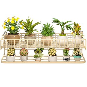 Support de plantes pour balcon, support rectangulaire en fer réglable pour pot de fleurs succulentes, utilisation sur rail de fenêtre extérieur - Product Image 5
