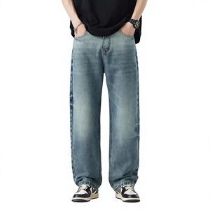 Nouveau style de jeans en denim pour hommes, coupe droite extensible, décontracté et formel, respirant, en coton, pantalon en jean pour hommes - Product Image 2