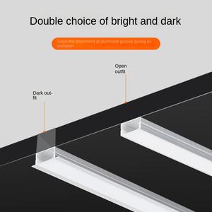 Système de canaux LED 25*15mm Profilé LED en forme de U Extrusion Rail en aluminium pour éclairage de bande LED - Product Image 4