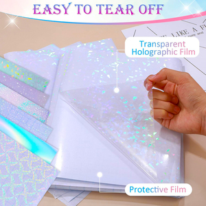 Film de lamination à froid autocollant en PVC transparent brillant mat holographique A4 <span class=keywords><strong>pour</strong></span> la protection des photos et des images - Product Image 5