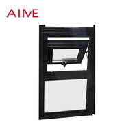 Fenêtre à volet en aluminium noir de haute qualité au design moderne avec moustiquaire, fenêtre occultante de style européen pour salon