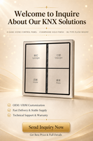 Interrupteur mural intelligent KNX 4 boutons 4 commandes, construction métallique, indice de protection IP20, télécommande, domotique pour appartements de luxe