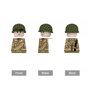 Blocs de construction compatibles - Blocs de construction exquis de soldats américains du front occidental de la Seconde Guerre mondiale à assembler, jouet en plastique ABS - Product Image 6