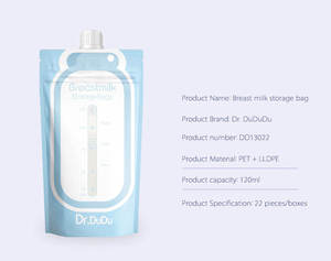 Juego de Bolsas Ecológicas para Almacenamiento de Leche Materna Dr. Dudu con Extractor de Leche Manual de Silicona - Product Image 6