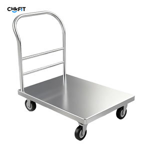 CFT 스테인리스 스틸 트롤리 상업용 헤비듀티 이동식 호텔 룸서비스 유틸리티 카트 케이터링 트롤리 - Product Image 1